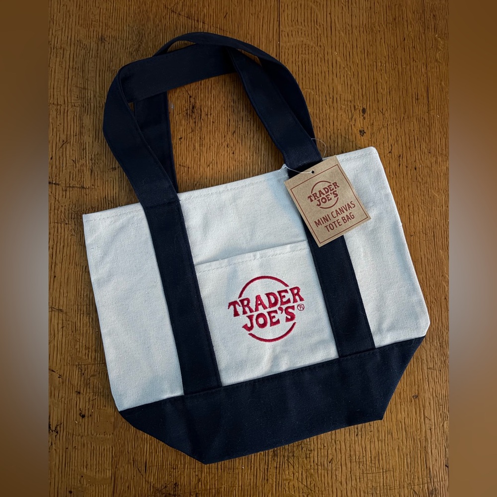 NWT Trader Joe’s Mini Canvas Tote Bag